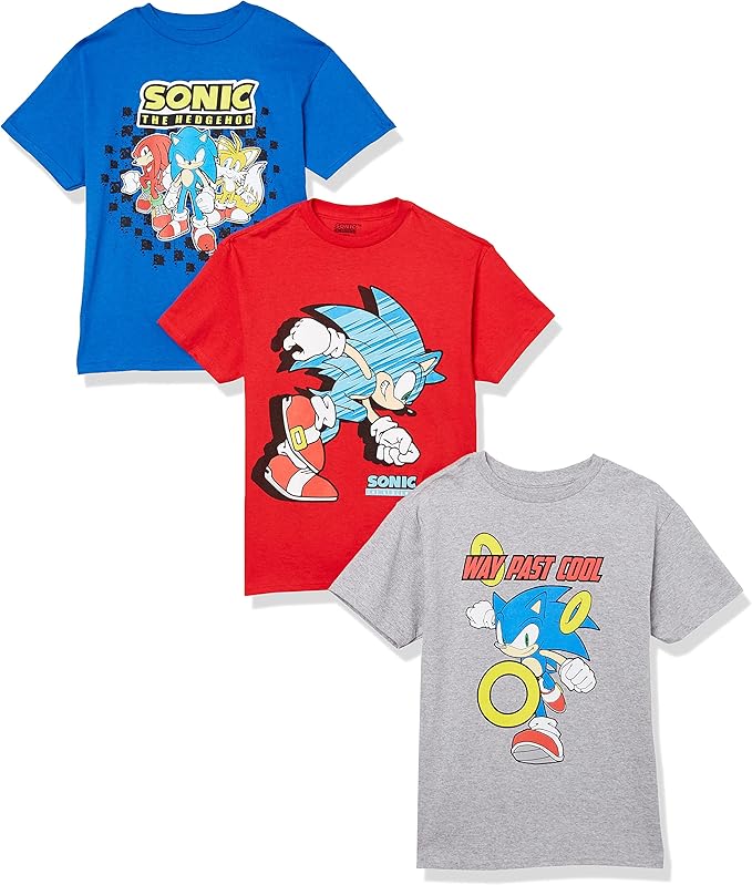 SEGA Hedgehog - Paquete de 3 camisetas
