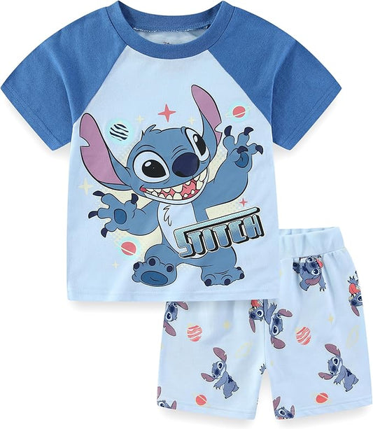 Disney Stitch - Conjunto de camiseta de manga corta y pantalones cortos