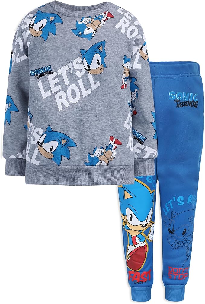 SEGA Sonic the Hedgehog - Conjunto de sudadera y pantalón