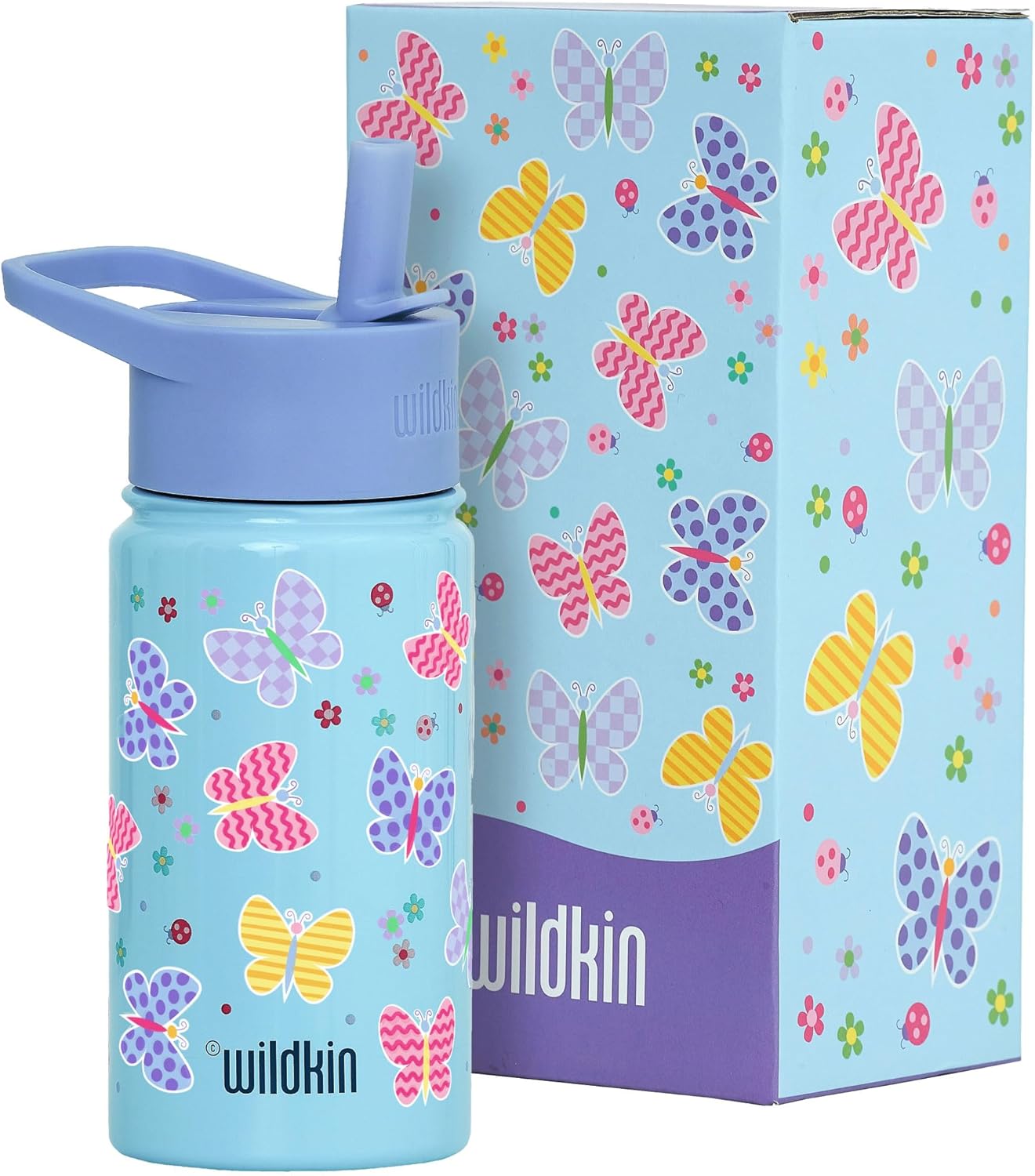 Wildkin Botella de agua de acero inoxidable 14 Onz