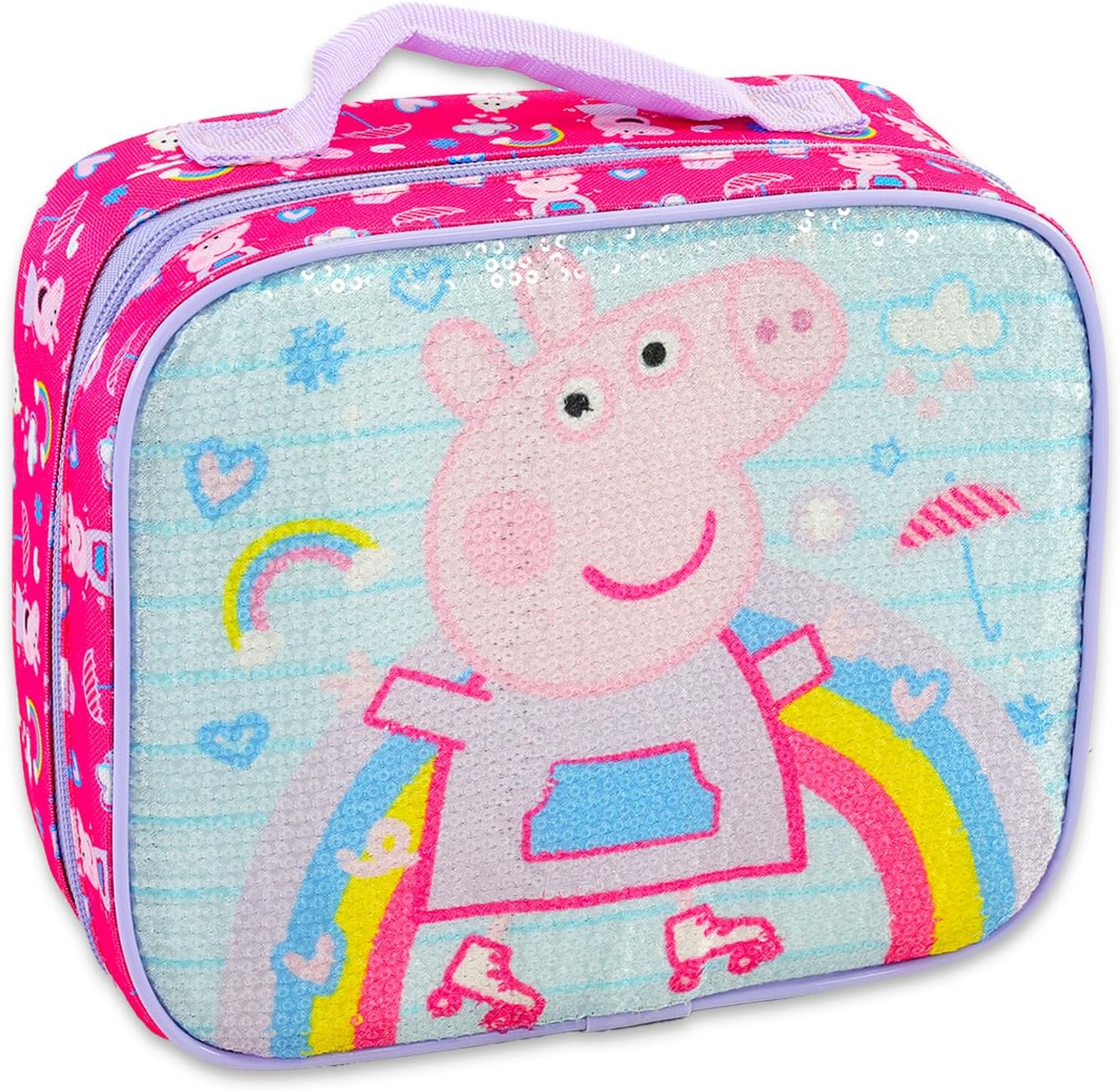 Peppa Pig Mochila con lonchera – Paquete con mochila de 16 pulgadas