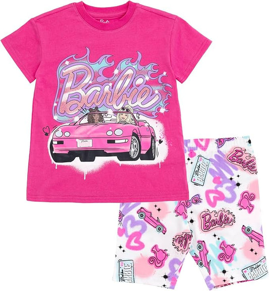 Barbie Conjunto de camiseta corta y pantalones cortos