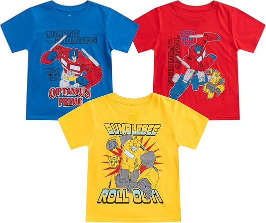 Transformers Hasbro - Paquete de 3 camisetas de manga corta