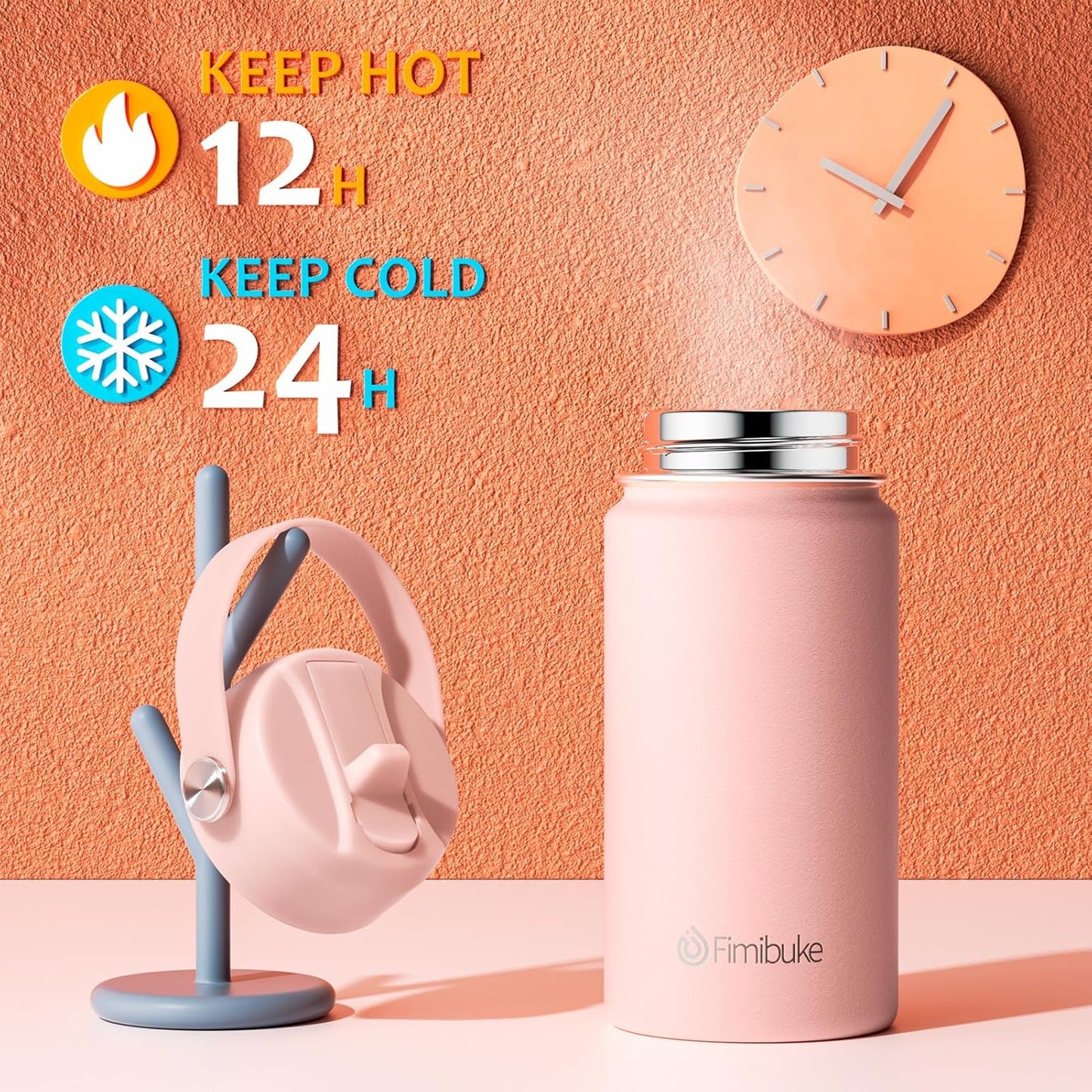 Pack Fimibuke 2 Botella de agua, acero inoxidable 14onz