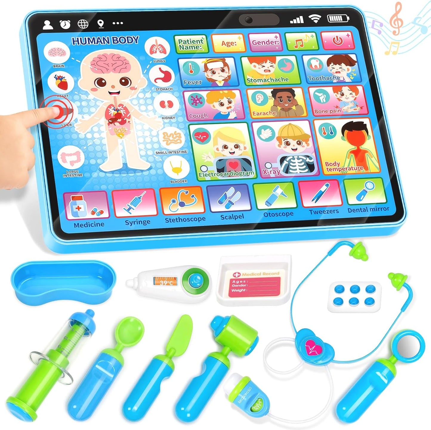 Kit de médico Tableta médica con música y sonido