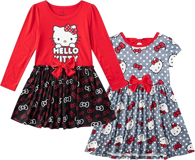 Hello Kitty Sanrio - Paquete de 2 vestidos