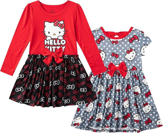 Hello Kitty Sanrio - Paquete de 2 vestidos
