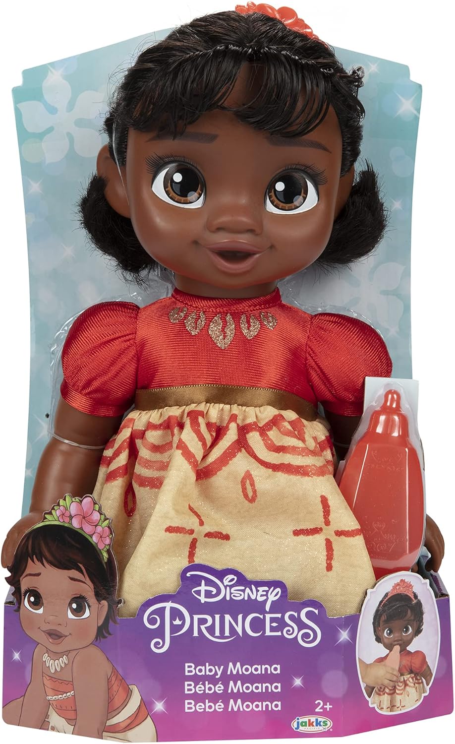 Disney - Muñeca de la princesa Baby Moana Baby de lujo con tiara