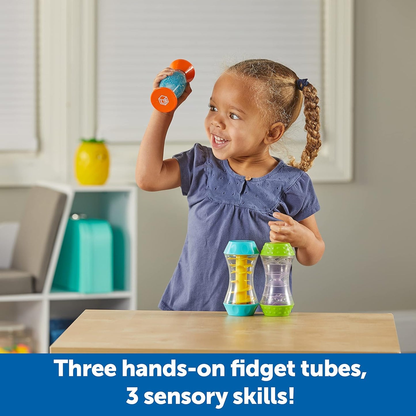 Sensory Trio Fidget Tubes, 3 Pieces, Ages 3+, Fine Motor Skills, Sensory Toys for Toddlers,Children, Speech Therapy Materials, Fidget Toys, Sensory Tubes