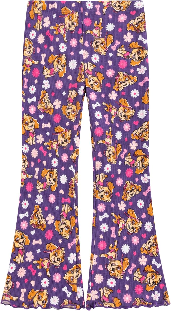 Paw Patrol Nickelodeon - Juego de camisa de manga larga de 3 piezas, chaleco con capucha y pantalones acampanados