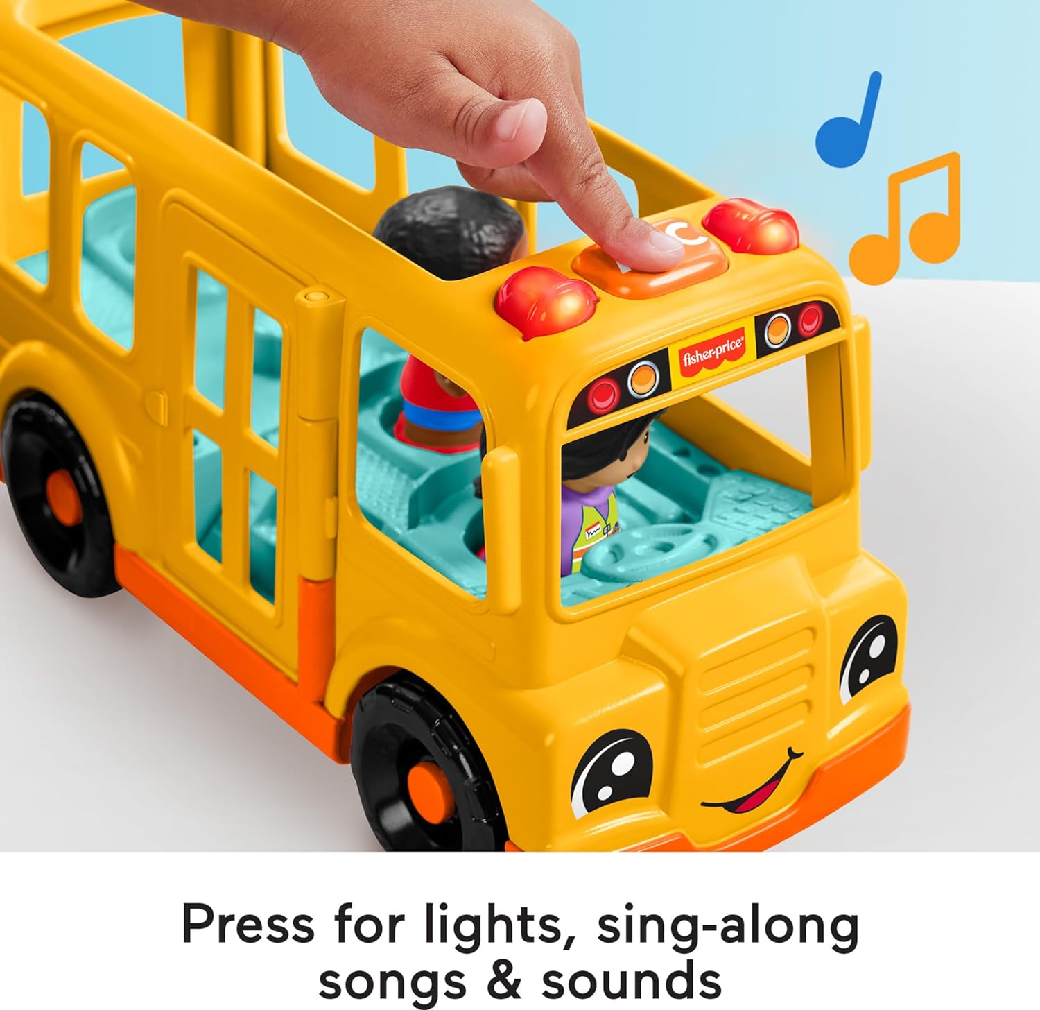 Fisher-Price Little People - Bus escolar de juguete para niños pequeños con 2 figuras