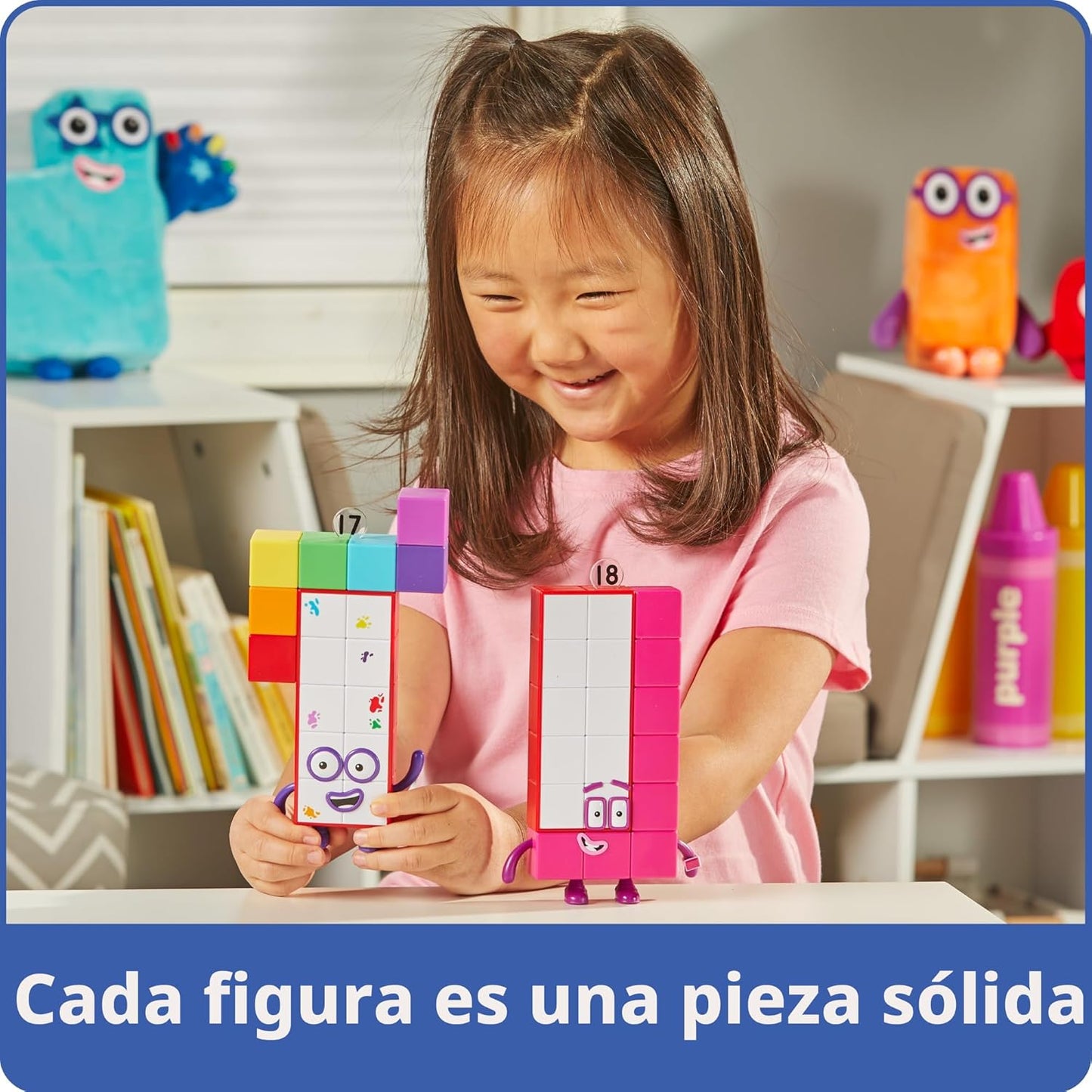 hand2mind Numberblocks Friends - Figuras de diecisiete y dieciocho