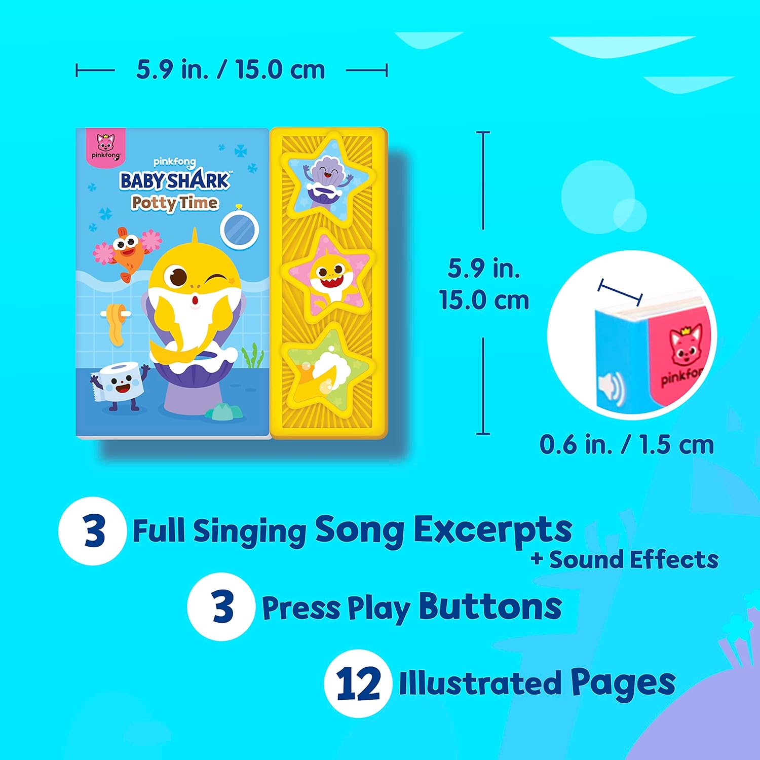 Pinkfong Baby Shark - Libro de sonidos para ir al baño Juguete Baby Shark