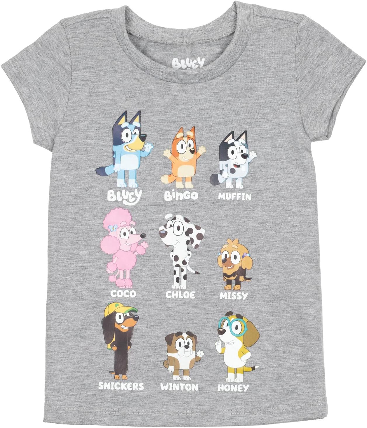 Bluey Bingo y amigos Paquete de 3 camisetas gráficas