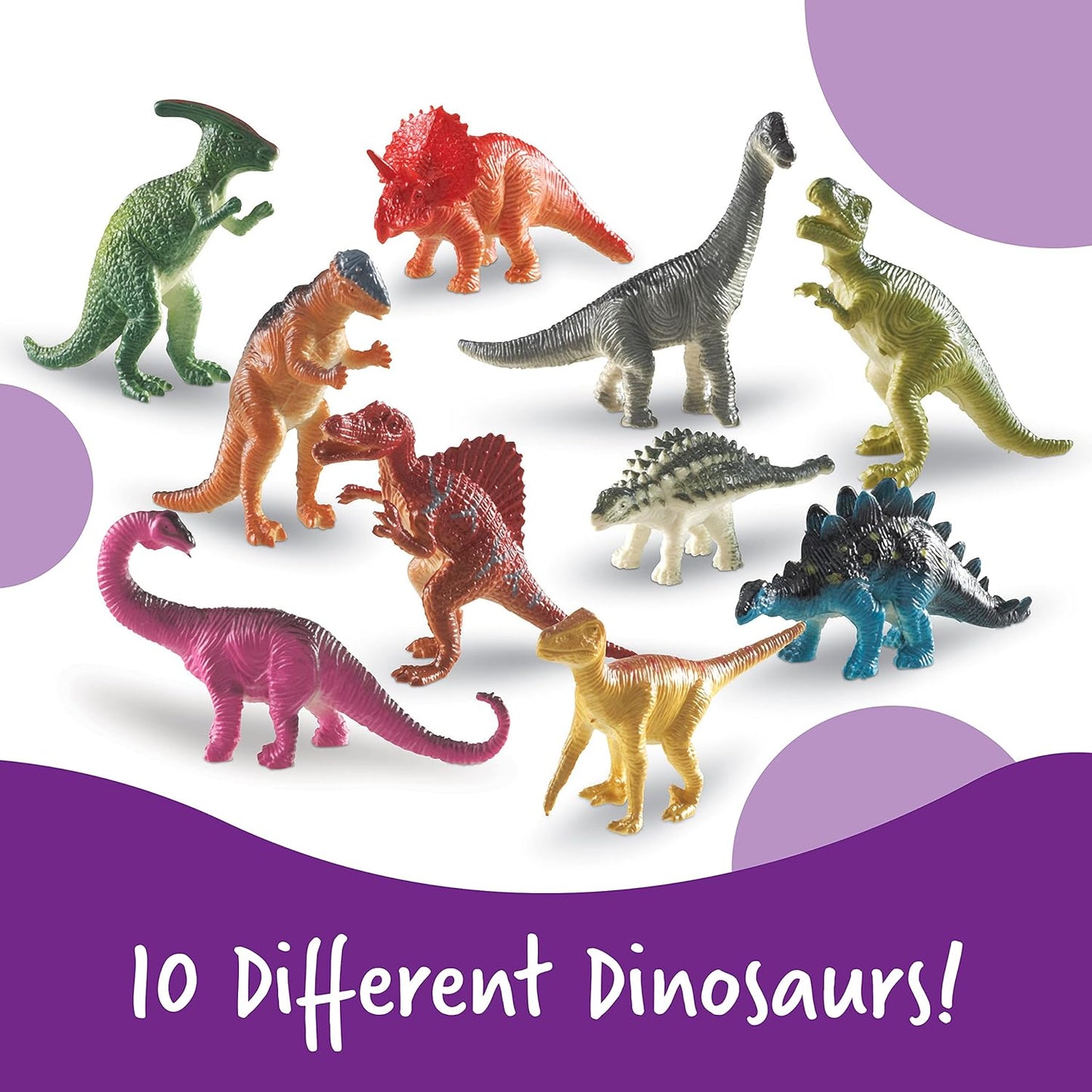 Learning Resources - Juego de 60 figuras Dinosaurios 