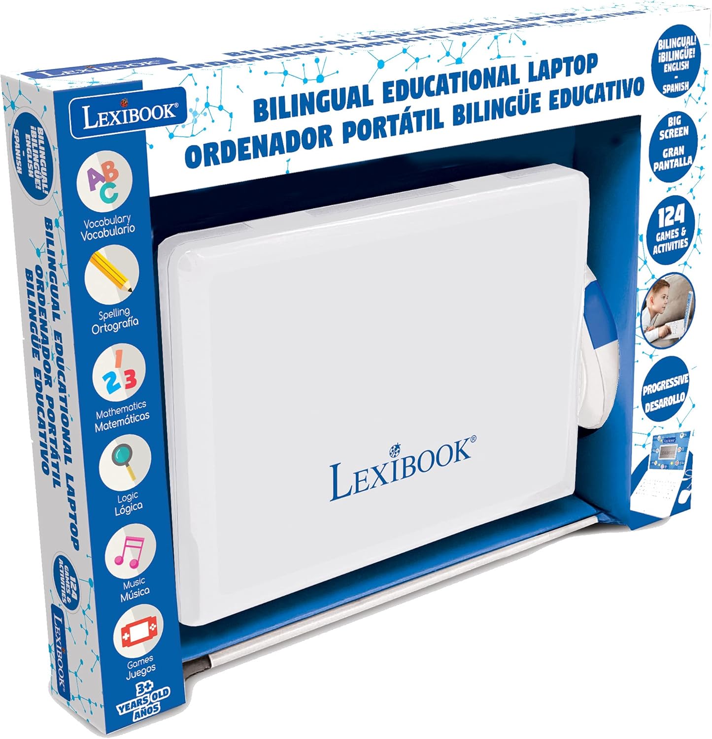 Lexibook - Portátil Educativo y Bilingüe Español/Inglés