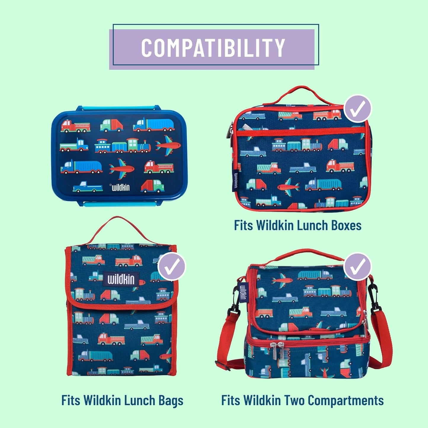 Wildkin Recipiente de comida reutilizable Transporte 