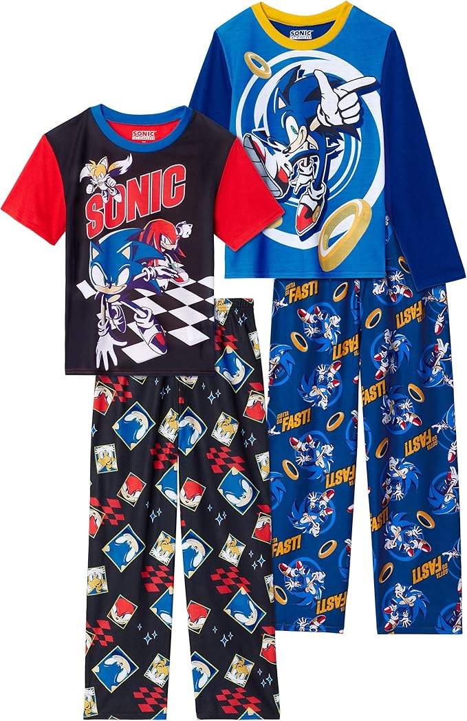 Sonic The Hedgehog Pijamas, 4 piezas