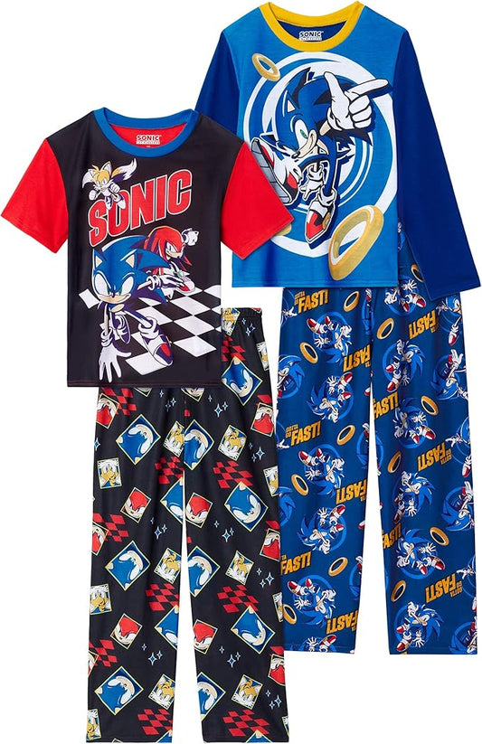Sonic The Hedgehog Pijamas, 4 piezas