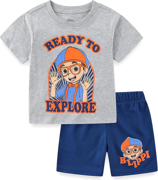 Blippi Conjunto de camiseta y pantalones cortos