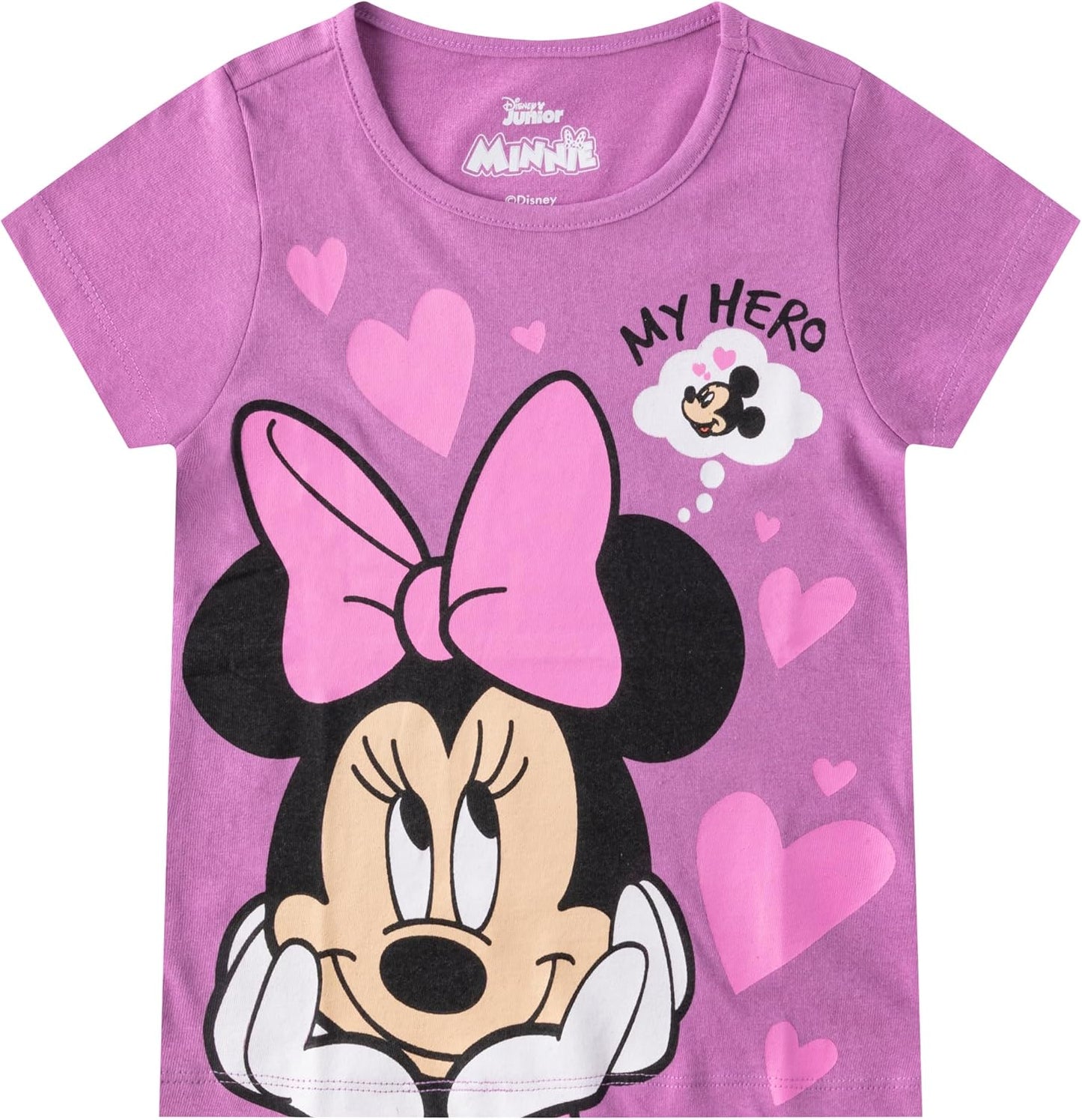 Disney Minnie Mouse - Paquete de 3 camisetas de manga corta