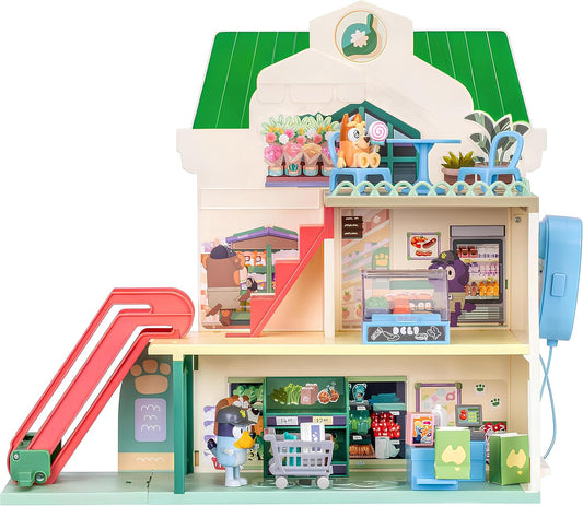 Bluey y juego de supermercado, sonidos y 15 piezas