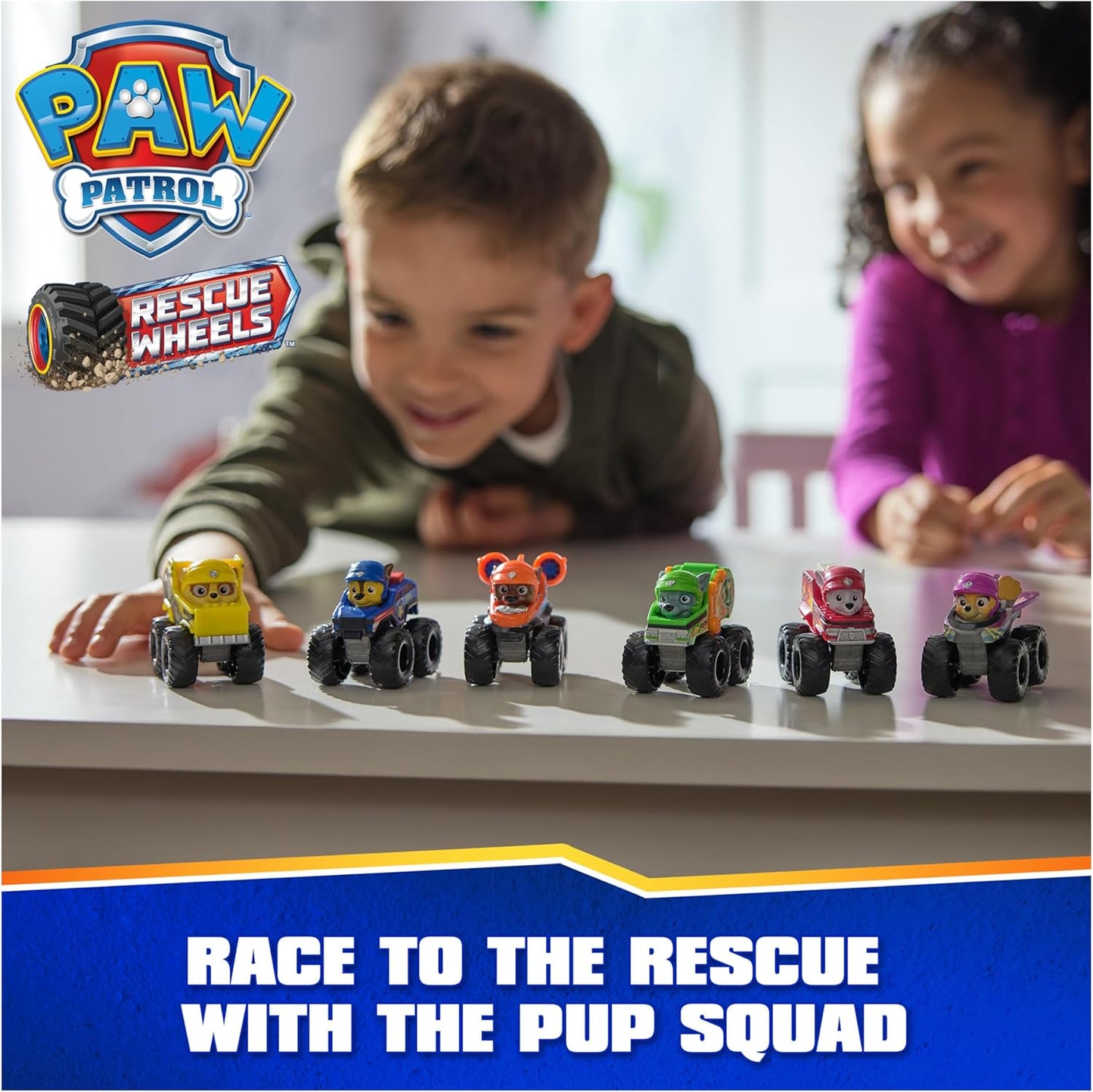 Paw Patrol: Ruedas de rescate, 6 piezas de cachorros de corredores