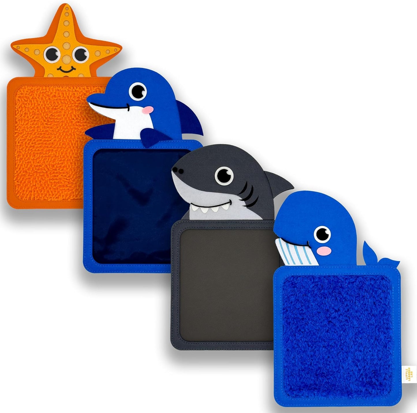 Sensory Sea Buddies: paquete de 4 alfombrillas sensoriales