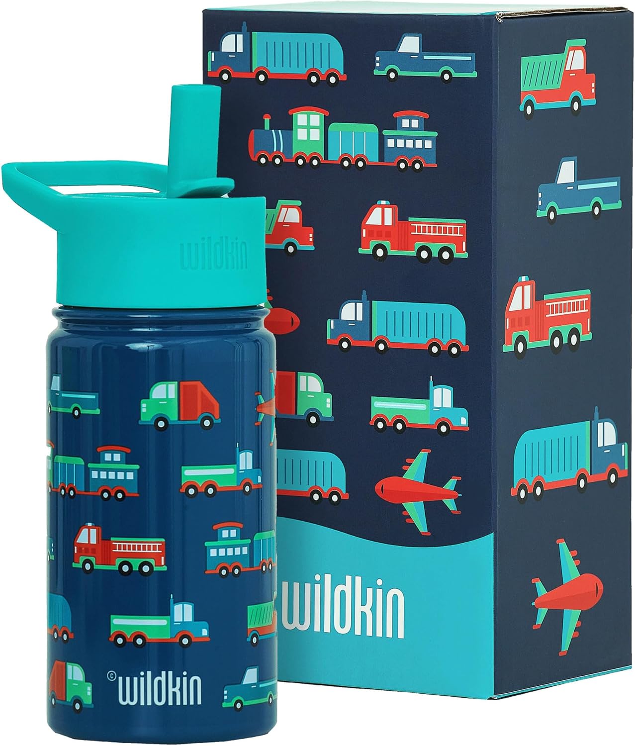 Wildkin Botella de agua de acero inoxidable 14 Onz