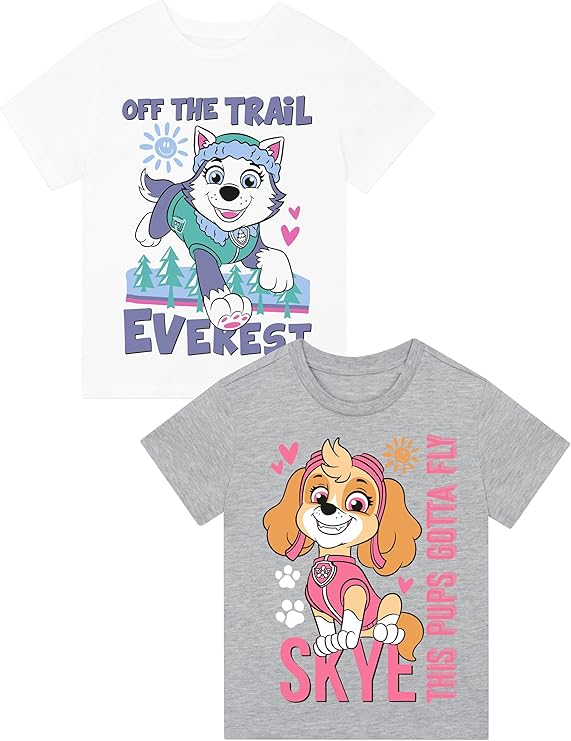Paw Patrol Paquete de 2 camisetas para niñas