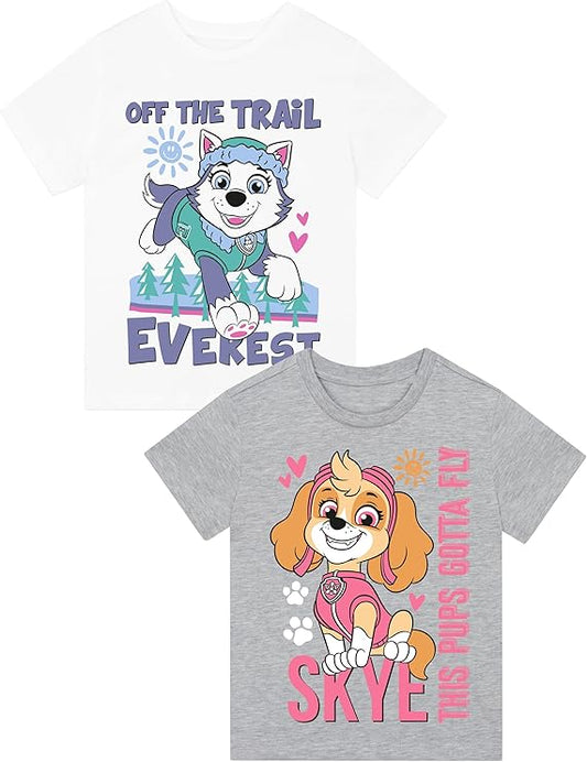 Paw Patrol Paquete de 2 camisetas para niñas