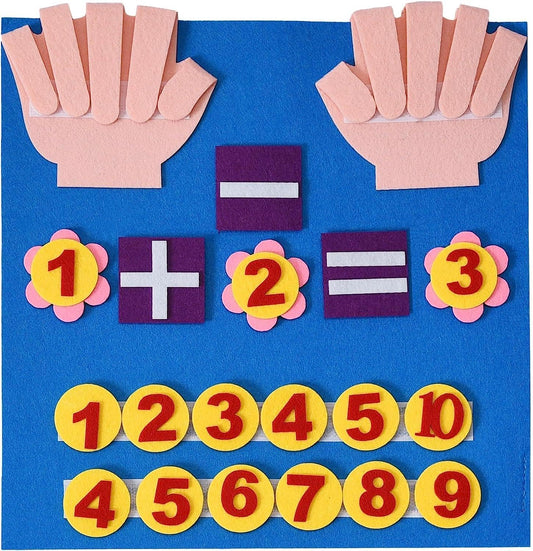 tablero de fieltro de matemáticas