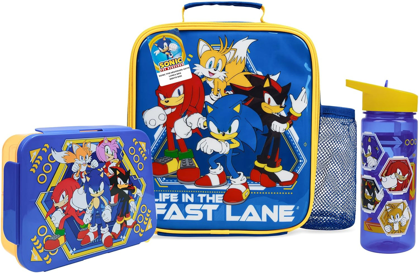 Juego combinado lonchera + botella + caja de aperitivos