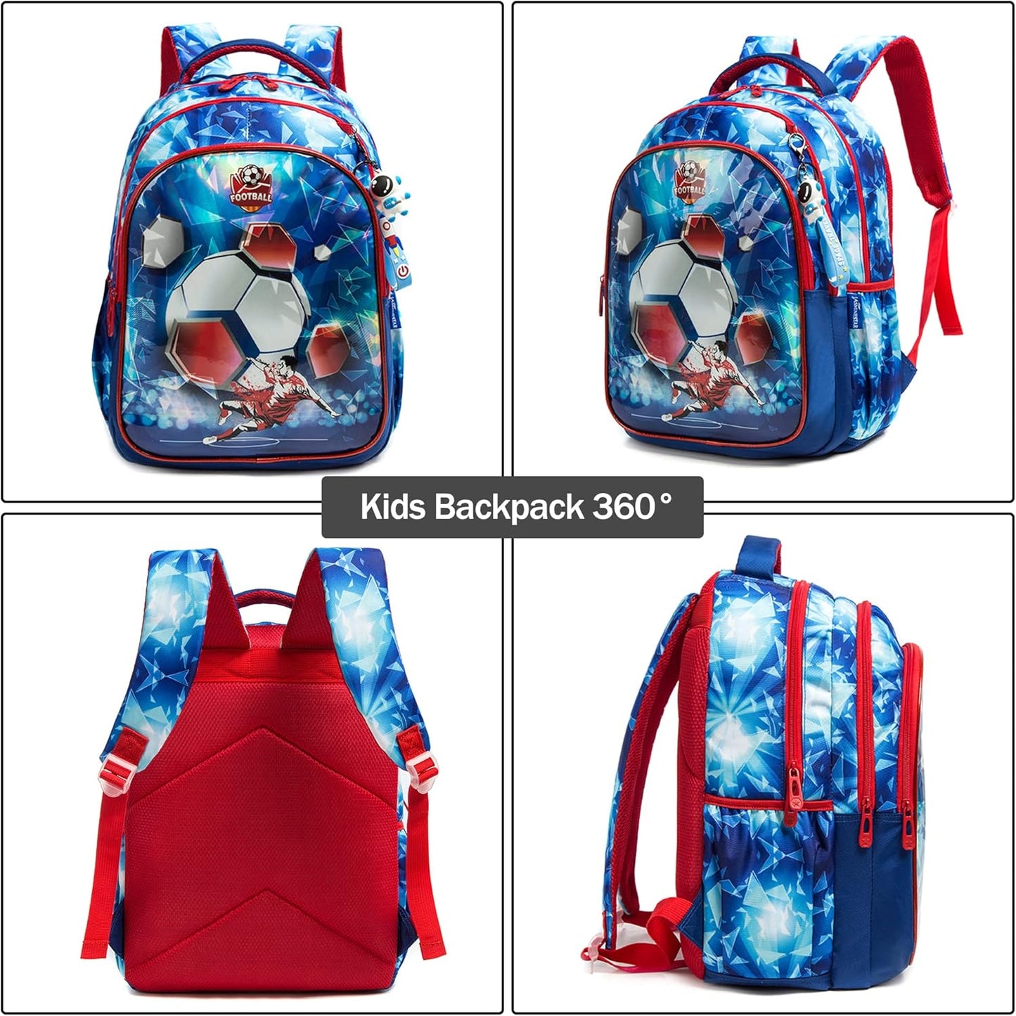 Mochila infantil de 17 pulgadas (Kit de mochila, lonchera y cartuchera) 