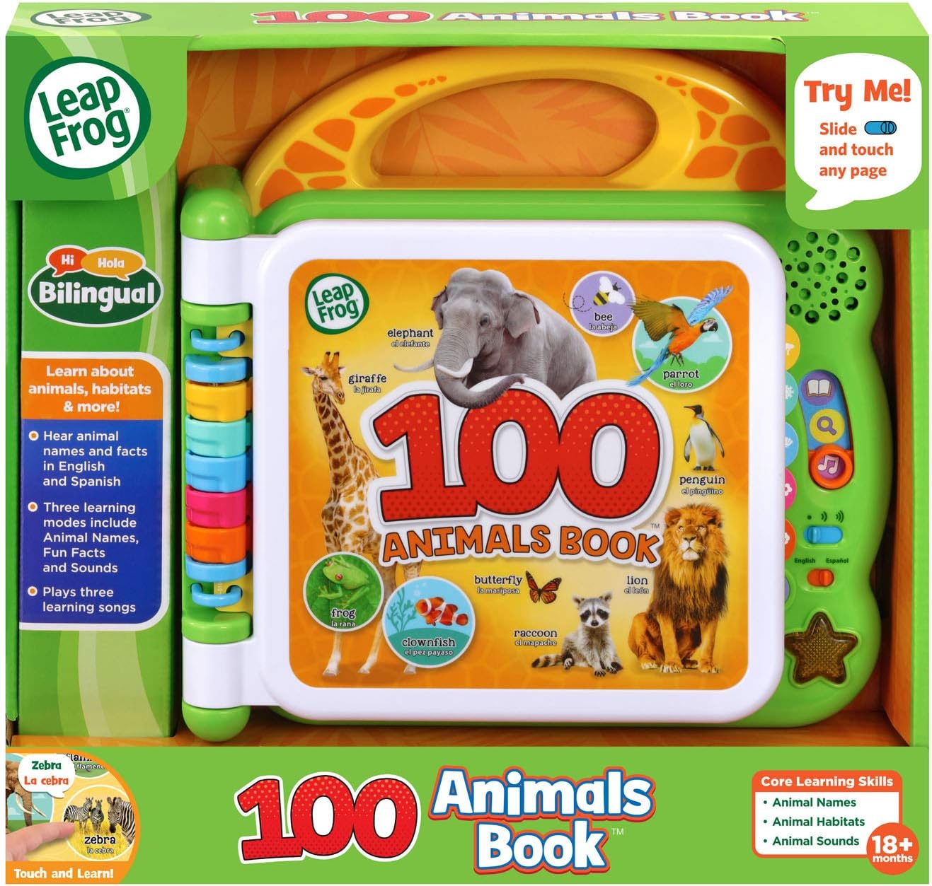 Leapfrog 100 Animals Book, Green