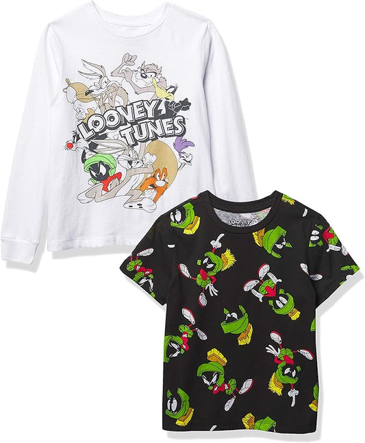 Conjunto de dos piezas de camiseta corta y camiseta de manga larga