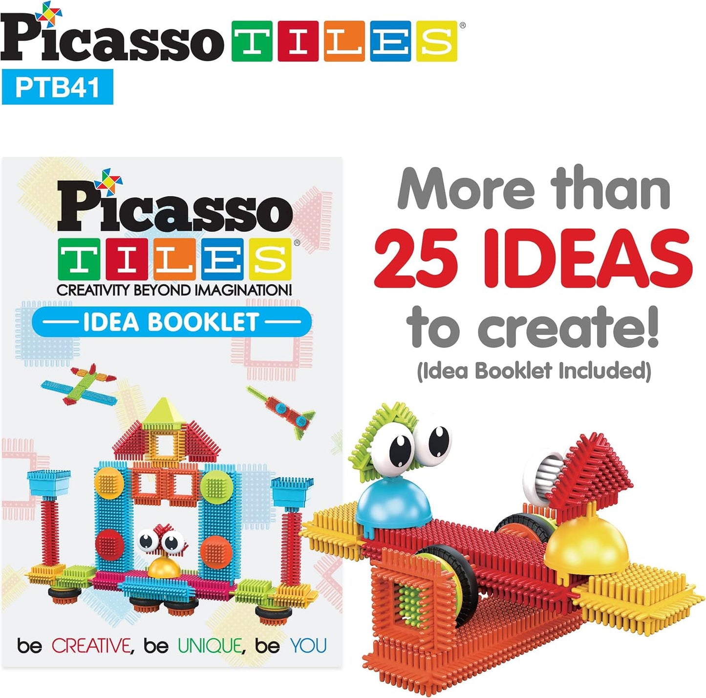 Picasso Toys - Juego de 41 piezas de bloques de construcción de bloques de construcción de erizo 