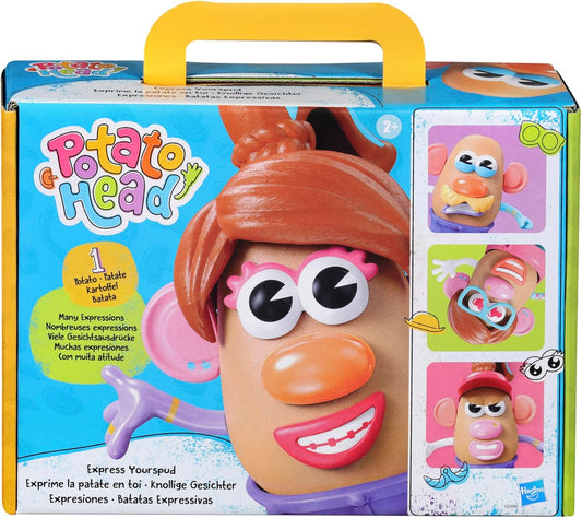 Potato Head Express Yourspud Playset con 1 cuerpo de papa y 32 accesorios