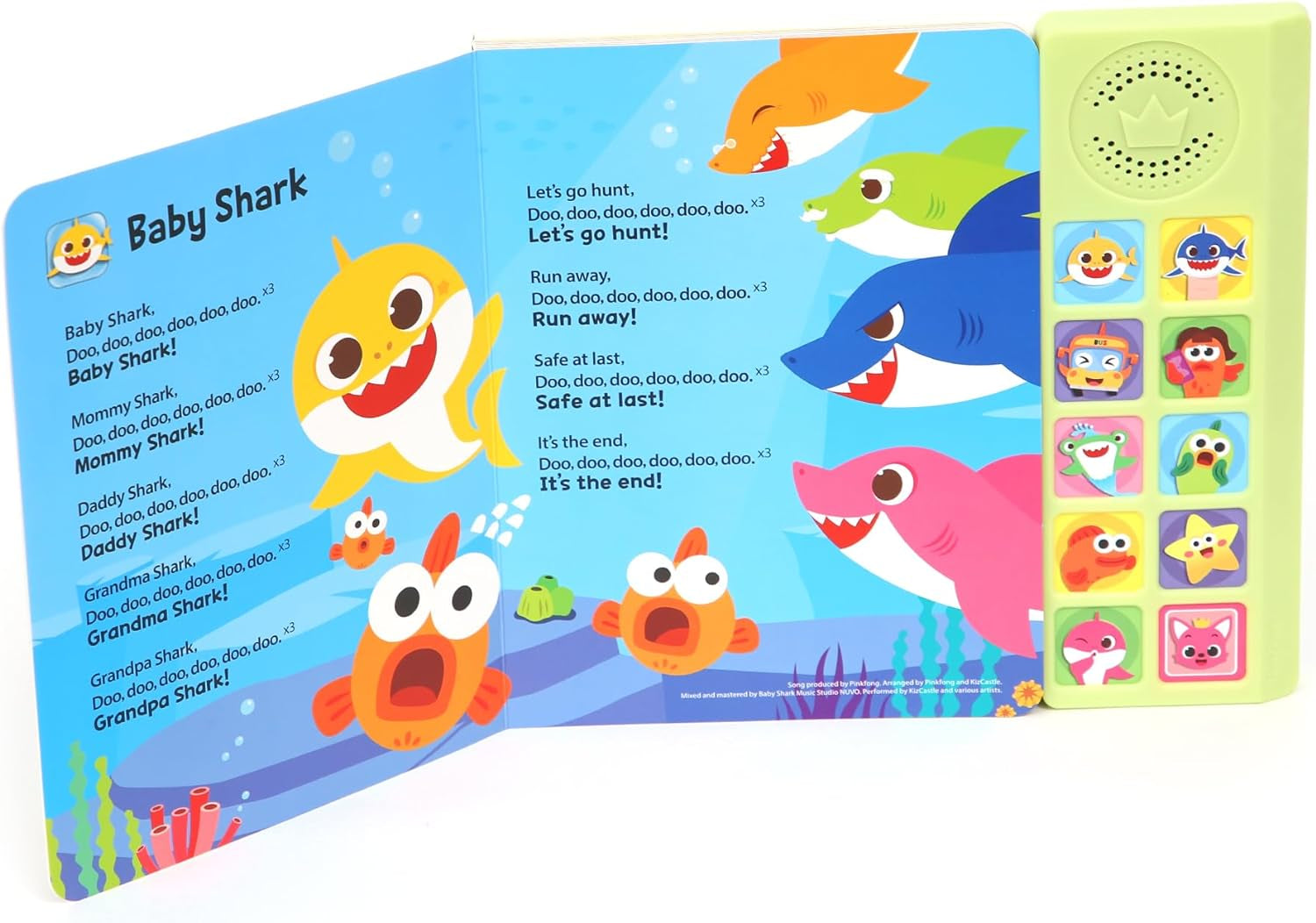 Juguete Baby Shark Libro de sonido de 10 botones para cantar