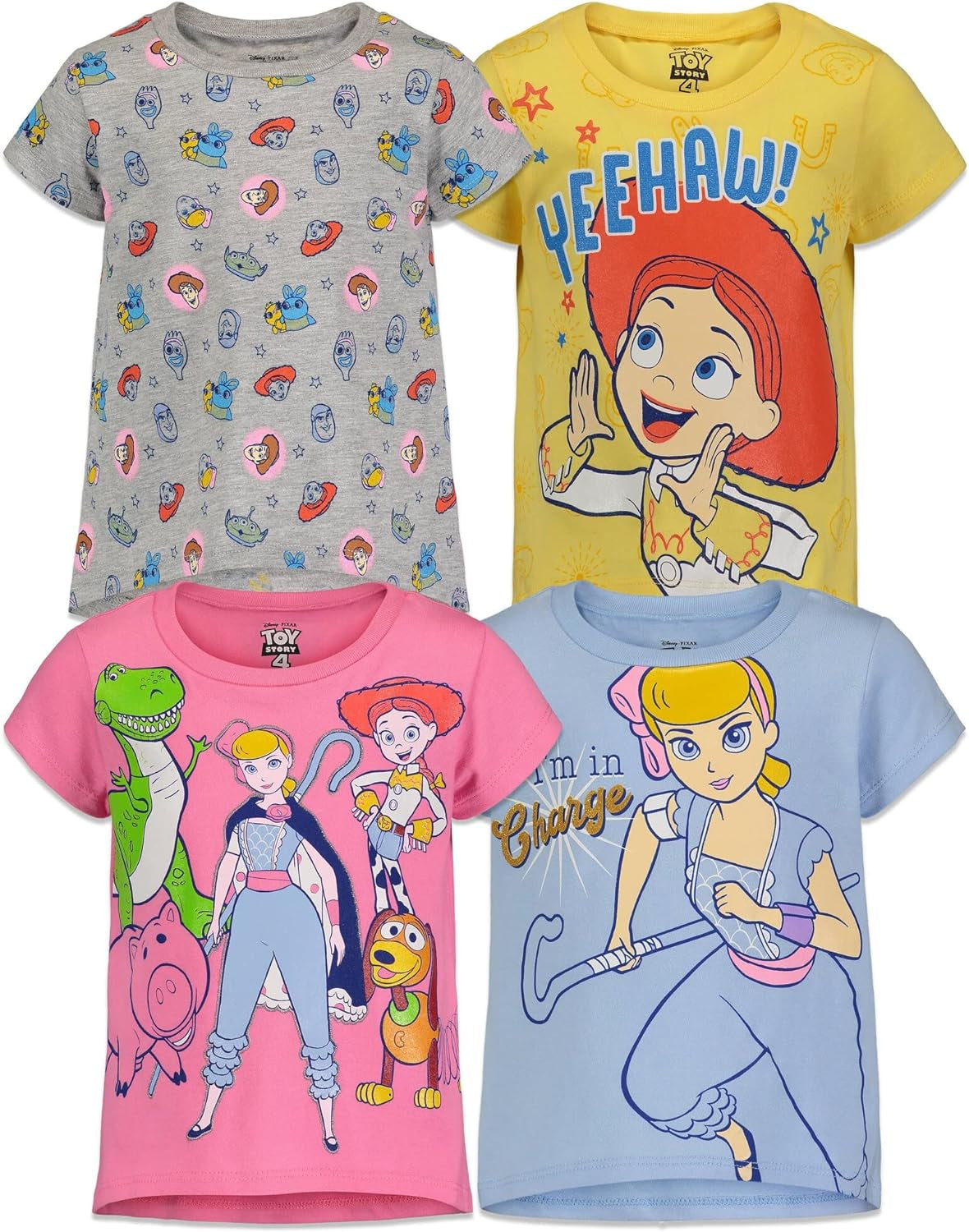 Disney Toy Story - Paquete de 4 camisetas 