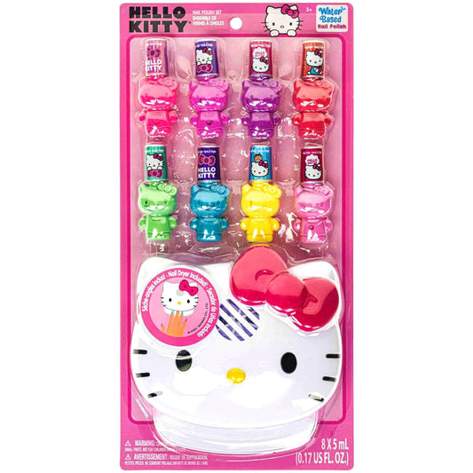 Hello Kitty and Friends - Juego de 8 esmaltes de uñas seguros a base de agua con secador de uñas