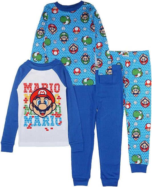 Super Mario Conjunto de pijama de 4 piezas