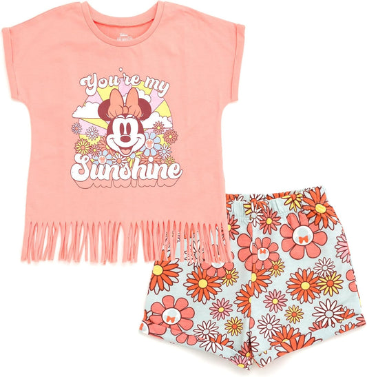 Minnie Mouse Conjunto de camiseta y pantalones cortos 
