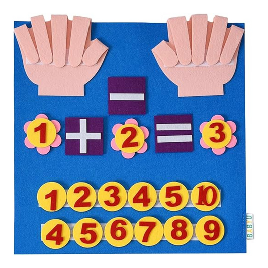 Matemáticas tablero de fieltro