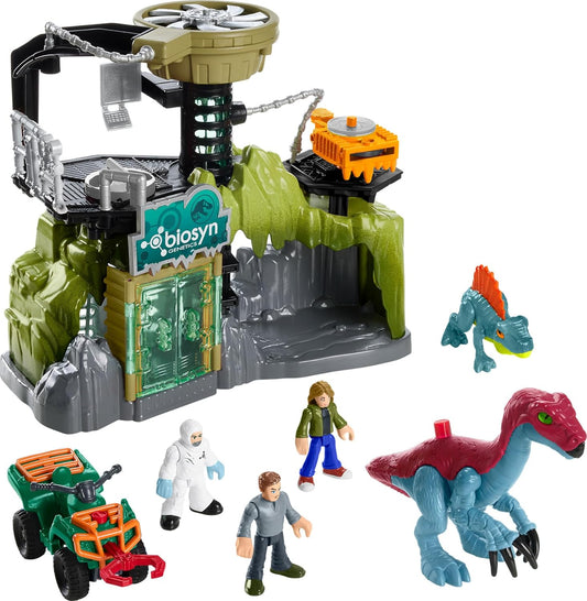 Fisher-Price Imaginext - Juego de laboratorio de dinosaurios de juguete Jurassic World