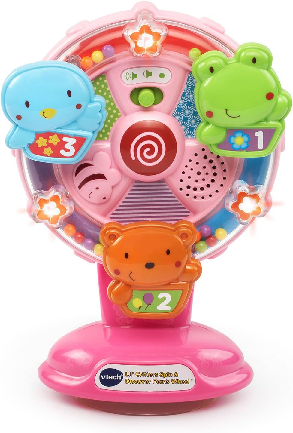 VTech Lil' Critters Gira y descubre las ruedas de la fortuna, rosa