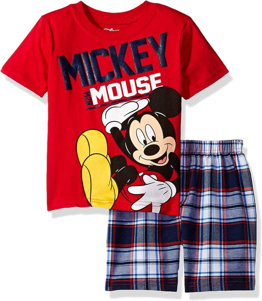 Disney Conjunto de camiseta y pantalones cortos de Mickey Mouse