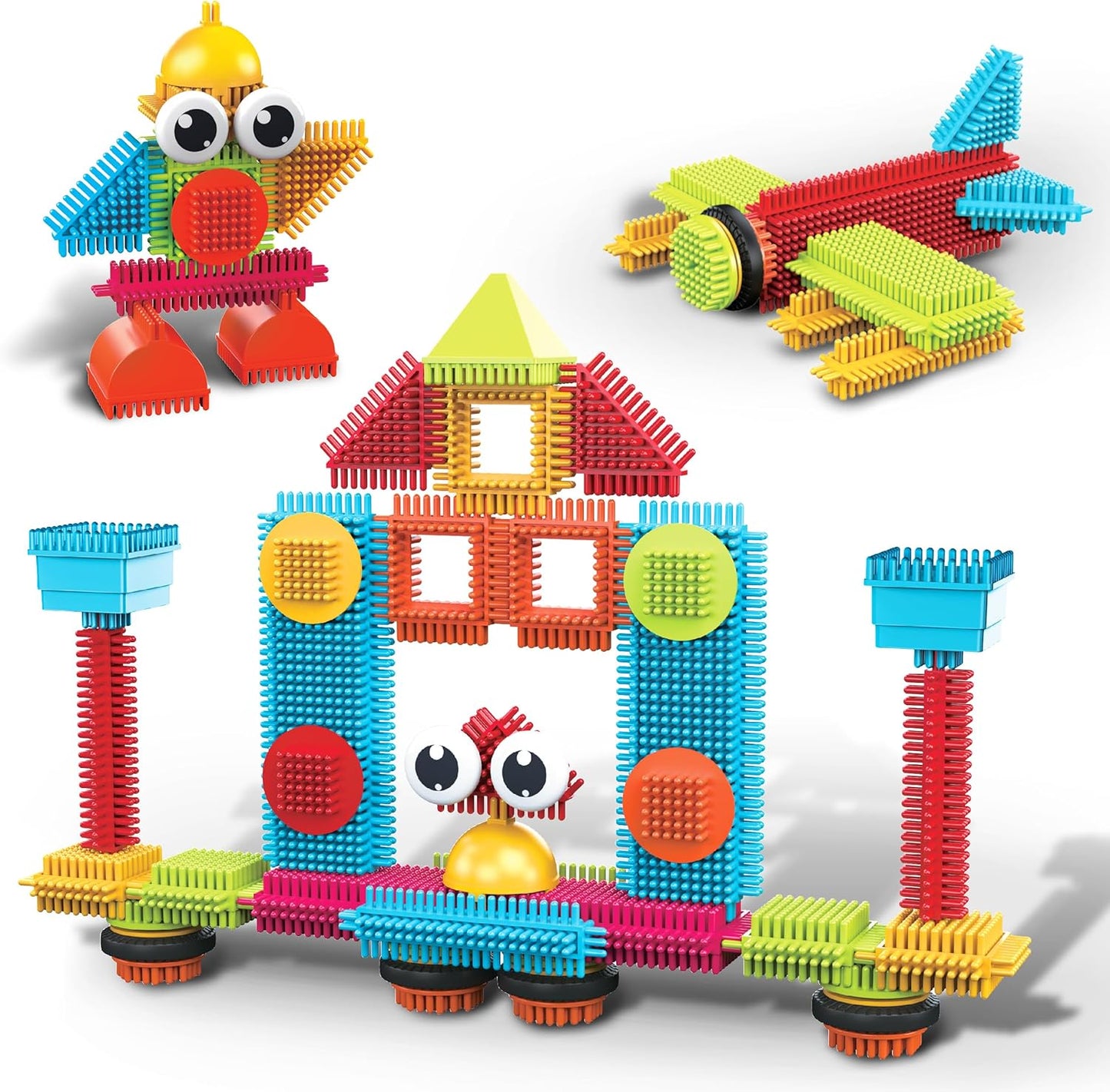 Picasso Toys - Juego de 41 piezas de bloques de construcción de bloques de construcción de erizo 