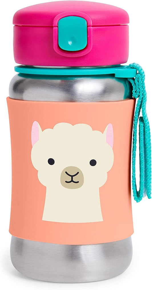 Skip Hop botella de acero inoxidable con sorbete de zoológico, llama