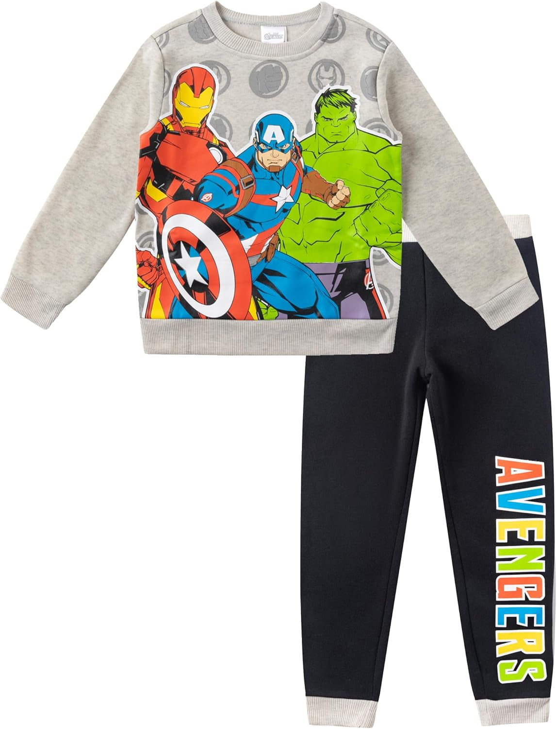 Marvel Vengadores Capitán América, Ironman y Hulk - Conjunto de sudadera y pantalones